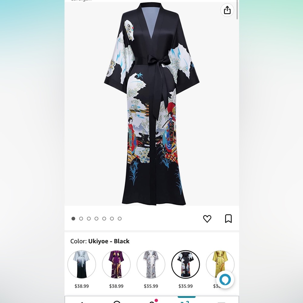 Long Kimono Robe - Picture 3 of 3